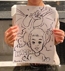 singapore caricature kids party